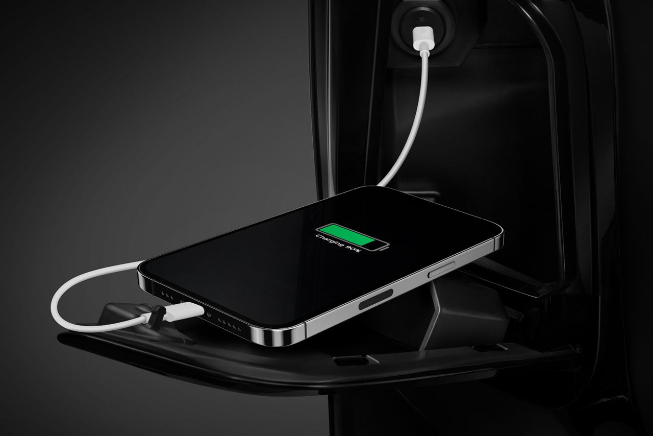 Space for battery and rainwear