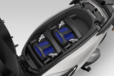 Space for battery and rainwear